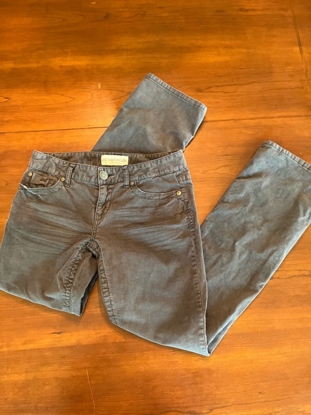 Aeropostale gray stretch corduroy pants Size Juniors 5/6  Regular